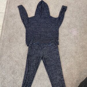 GAP Women's Navy Marled Hoodie & Jogger Set